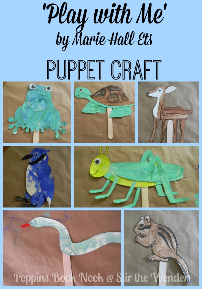 'Play with Me' Puppet Craft | Stir the Wonder #poppinsbooknook #kbn #bfiar