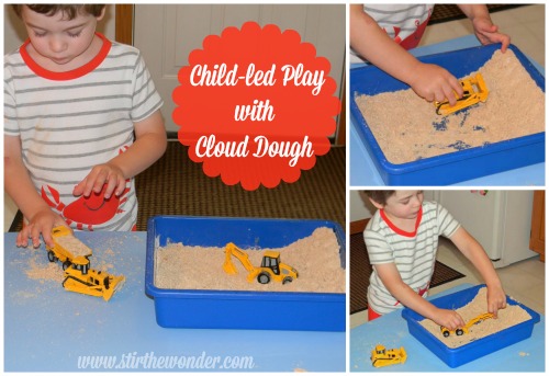 child led play cloud dough