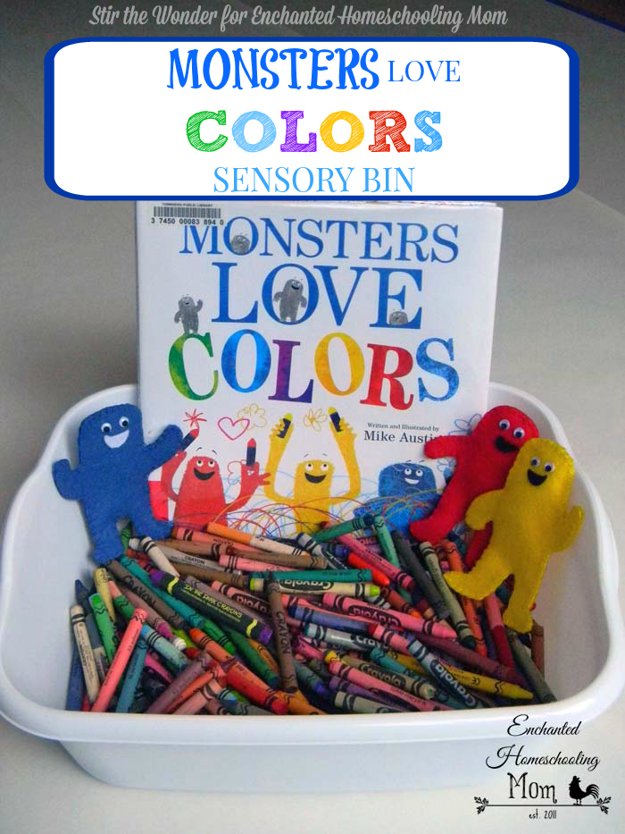 Monsters Love Colors Sensory Bin