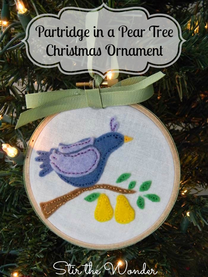 Partridge in a Pear Tree Christmas Ornament1