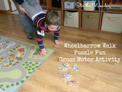 Wheelbarrow Walk Puzzle Fun Gross Motor Activity
