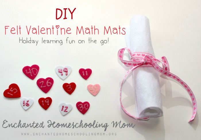 DIY Felt Valentine Math Mats