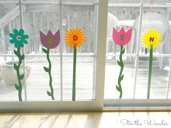 Spring Flowers Name and Fine Motor Activity 