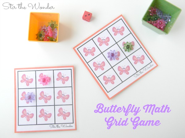 Butterfly Math Grid Game