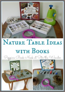 Including nature guides on a nature table is a great way to get young naturalists interested in reading!