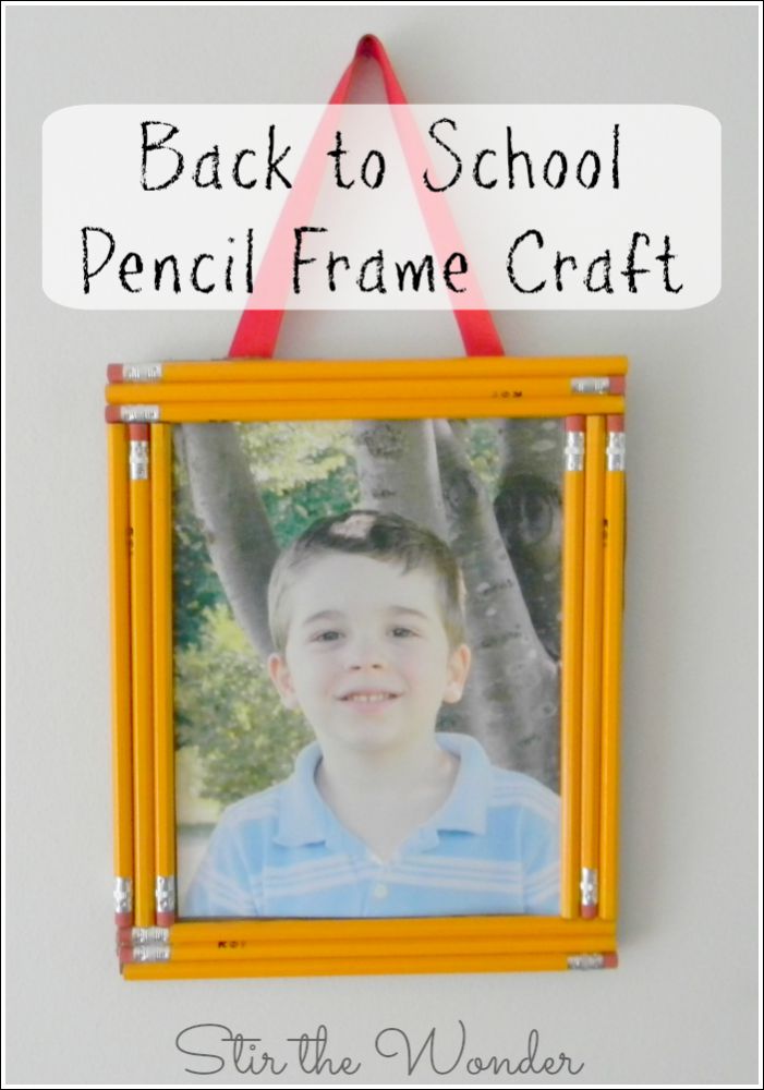 Back to School Pencil Frame Craft- an adorable place for those new school photos!