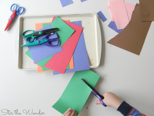 Cutting with Silly Scissors is great for fine motor practice! 
