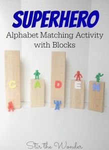 Superhero Alphabet Matching Activity