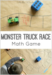 Monster Truck Race Math Game is a fun way for preschoolers to practice counting and older kids to learn math operations.