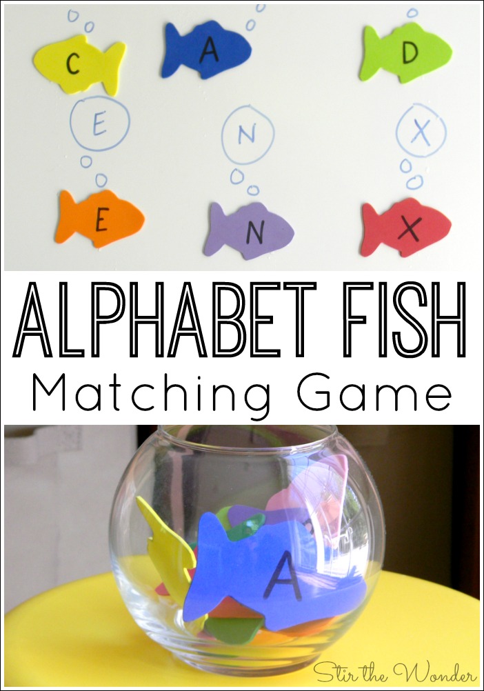 The Alphabet Fish Matching Game is a fun way for preschoolers to work on letter recognition as well as fine motor strengthening! 