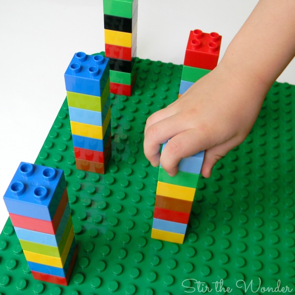 Building LEGO Duplo Ring Toss Game