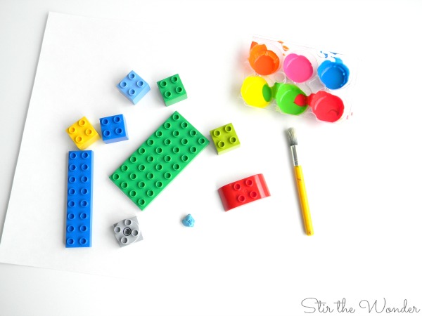 Supplies needed to build LEGO duplo paint machine