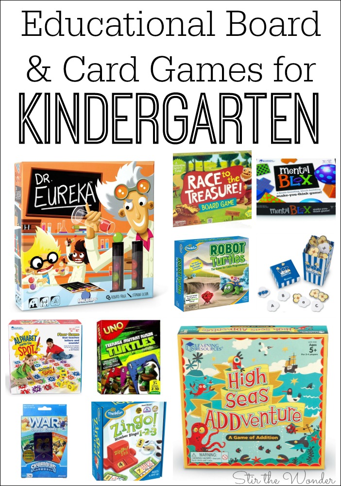 These educational board and card games for kindergarten cover basic academics such as alphabet recognition and math skills, plus critical thinking, logic and more!