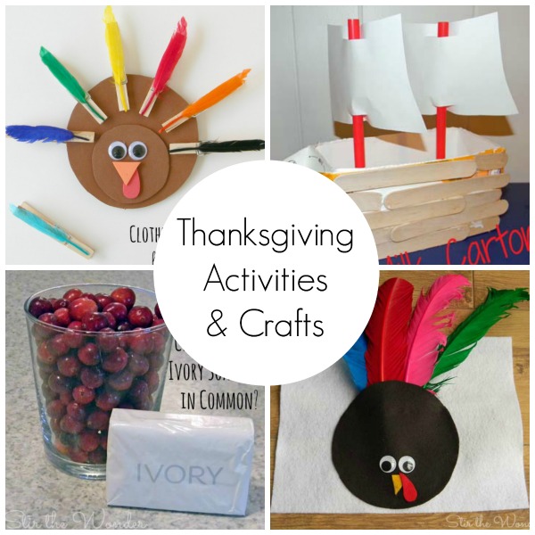 8 Thanksgiving Activities and crafts for preschoolers covering alphabet recognition, fine motor skills, math, history and science!