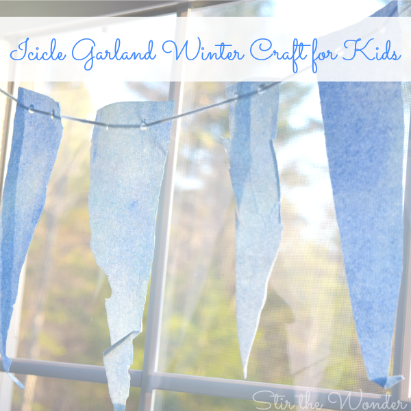 Icicle Garland Winter Craft for Kids