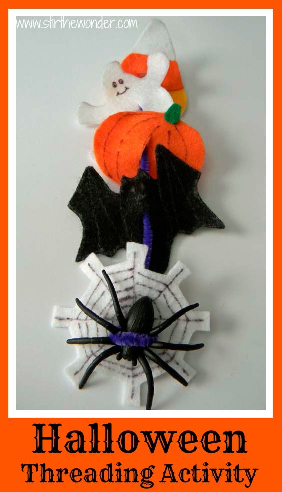 Halloween Threading Activity for Fine Motor Skills