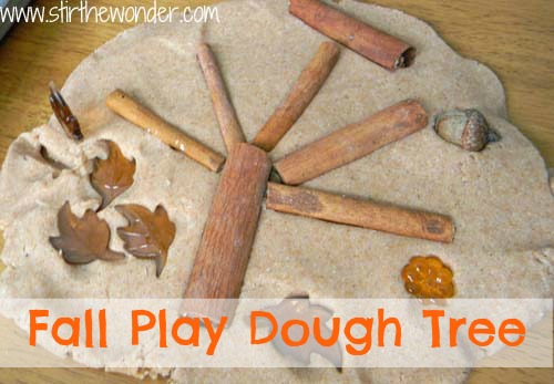 Fall Play Dough Tree {Fine Motor Fridays}