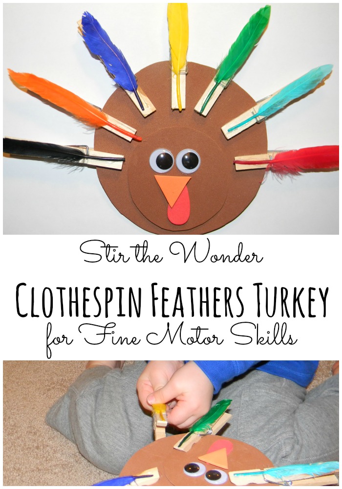 Clothespin Feathers Turkey