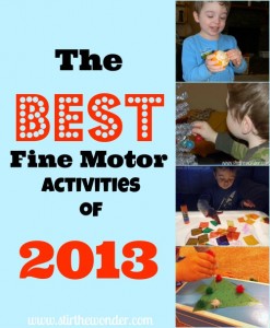 The BEST Fine Motor Activies of 2013 |Fine Motor Fridays @ Stir the Wonder #kbn #finemotorfridays #finemotor
