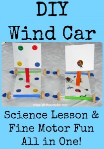 DIY Wind Car: Science Lesson & Fine Motor Fun #kbn #finemotor #science #preschool