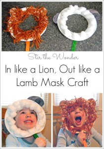 Celebrate Spring with this In Like a Lion, Out Like a Lamb Mask Crafts for Kids!