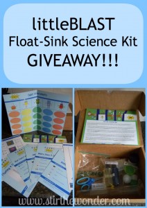 littleBLAST Float-Sink Science Kit Giveaway! | Stir the Wonder #giveaway #preschool #science