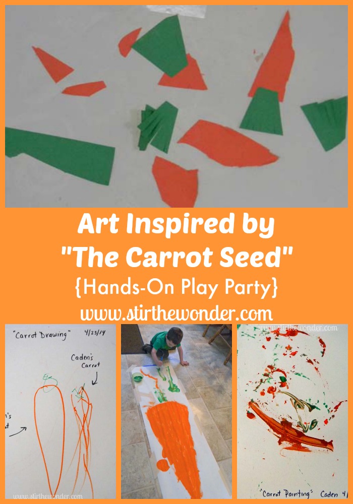 Art Inspired by The Carrot Seed {Hands-On Play Party} | Stir the Wonder