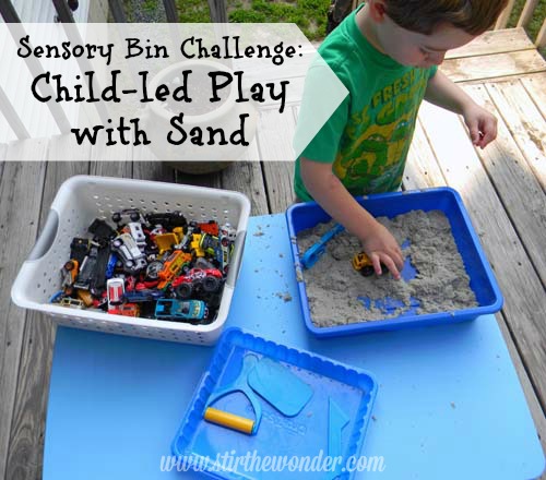 Sensory Bin Challenge: Child-led Play with Sand