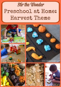 Preschool at Home: Harvest Theme | Stir the Wonder #kbn #preschool #fall #autumn