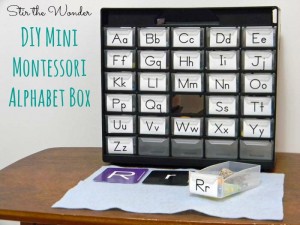 DIY Mini Montessori Alphabet Box | Stir the Wonder