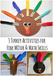 3 Turkey Activities for Fine Motor & Math Skills | Stir the Wonder
