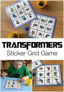 Transformers Sticker Grid Game | Stir the Wonder