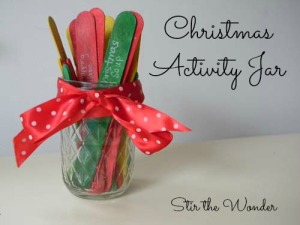 Christmas Activity Jar | Stir the Wonder #kbn #kidscrafts #kidsactivities