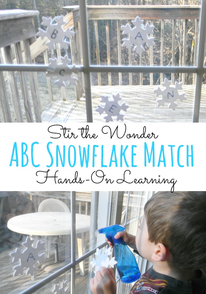 ABC Snowflake Match a fun way for toddlers & preschoolers to practice letter recognition!