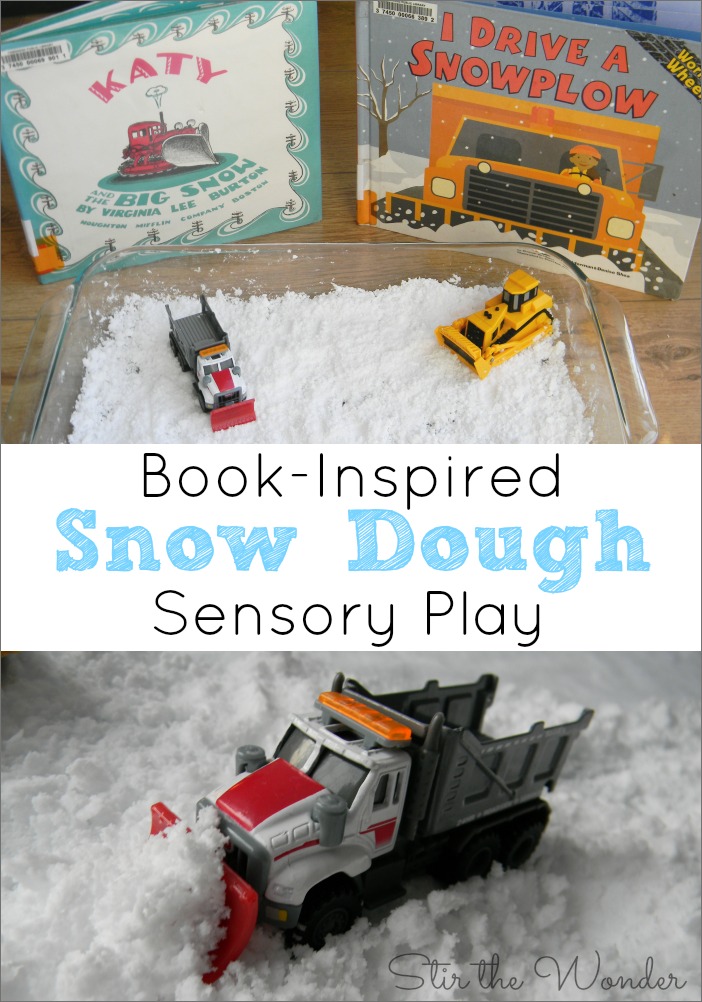 Book-Inspired Snow Dough Sensory Play