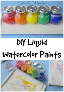 These DIY Liquid Watercolor Paints use a common kid's art supply and is so easy to make a preschooler could do it! | Stir the Wonder