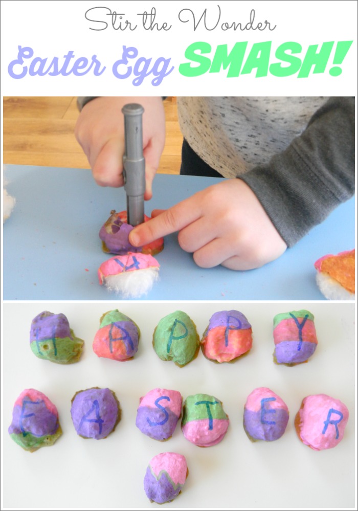 Easter Egg Smash is a fun, fine motor activity that toddlers and preschoolers are sure to love! Plus they are inexpensive and easy to make with everyday supplies you have at home!