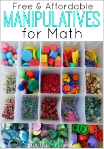 Free & Affordable Math Manipulatives for Kids to use with hands-on learning activities!