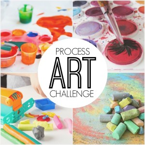 Process Art Challenge- providing more opportunities for our kids to explore the process of art using different techniques and mediums!