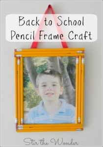 Back to School Pencil Frame Craft- an adorable place for those new school photos!