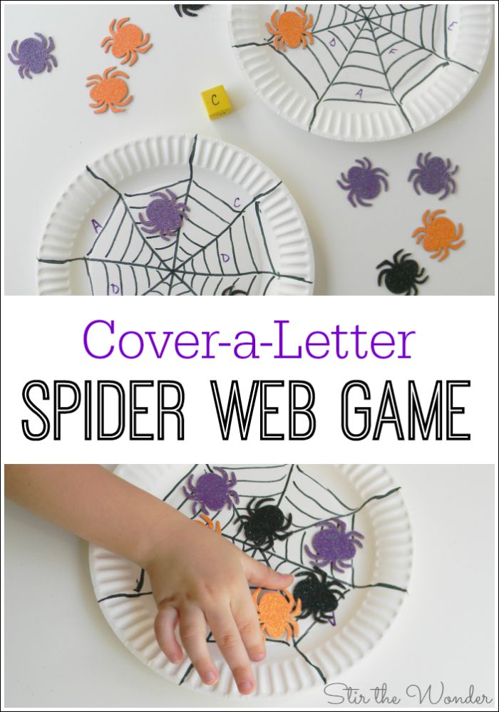 Cover a Letter Spider Web Game