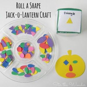 Roll a Shape Jack-o-Lantern Craft