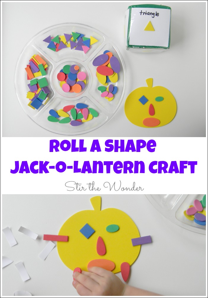 Roll a Shape Jack-o-Lantern Craft