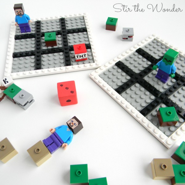 Minecraft LEGO Grid Game is a hands-on, fun game for preschoolers to practice early math skills. 
