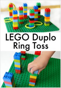 LEGO Duplo Ring Toss is a fun game for kids to build for a summer carnival or just to play any day!
