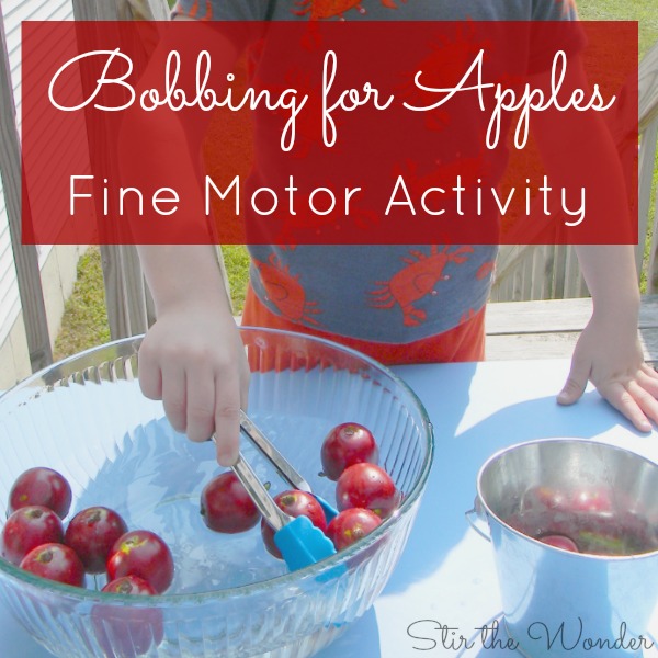Bobbing for Apples Fine Motor Activity
