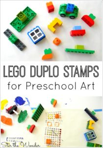 LEGO Duplo Stamps are easy to make and a fun way for toddlers and preschoolers to create art!