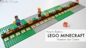 How to Build a LEGO Minecraft Number Line Math Game for Kids