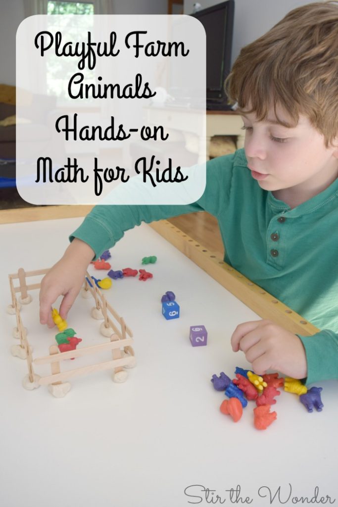 Playful Farm Animals Hands-on Math for Kids | Stir The Wonder