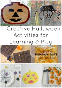 Halloween is such a fun time of year! Take advantage of your kid's excitment by working in some learning with these creative halloween activities!